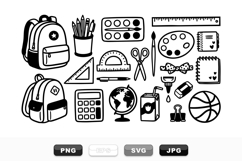Back To School Vector Clipart Set For Educational Projects Product Image 1