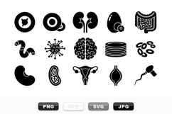 Medical Human Organs Icon SVG Vector Set for Health Projects Product Image 1