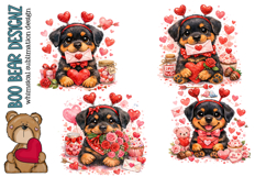 Rottweiler Puppy Love Clipart Product Image 1