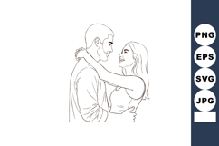 Romantic couple embracing and looking at each other in love Product Image 1
