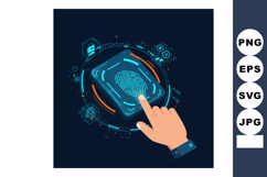 Finger Touching Biometric Fingerprint Scanner with Technolog Product Image 1