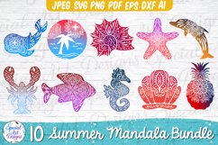 Summer Vibes Beach Mandala Svg Bundle | Beach Vibes Svg Product Image 1