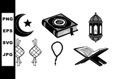 Islamic religious symbols including crescent moon star, Qura Product Image 1