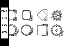 Ornate decorative frames set with floral and geometric vecto Product Image 1