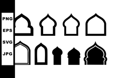 Islamic arch shapes vector collection with ornamental window Product Image 1