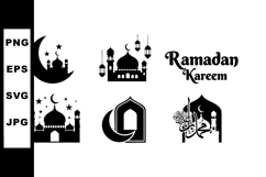 Ramadan Kareem Islamic mosque crescent moon star lantern ico Product Image 1