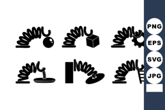 Coil spring icons representing industrial mechanical objects Product Image 1