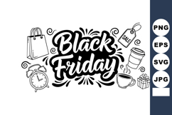 Black Friday shopping sale discount promotion with coffee cu Product Image 1