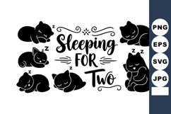 Sleeping cats for two cute black cat silhouettes with peacef Product Image 1