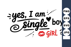 Single boy and girl love declaration handwritten style cute Product Image 1
