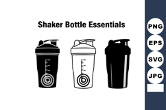 Shaker bottle essentials collection with different styles an Product Image 1