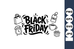 Black Friday sale shopping bag alarm clock coffee cup gift t Product Image 1