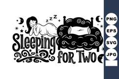 Sleeping for Two vector illustration with woman resting peac Product Image 1