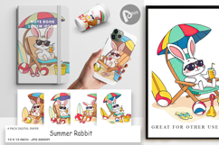 Digital Paper Summer Rabbit Product Image 1