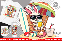Summer Rabbit Clipart Product Image 1