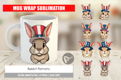 Mug Wrap Rabbit Patriotic Product Image 1