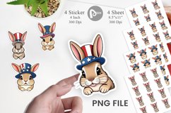Rabbit Patriotic Sticker Product Image 1