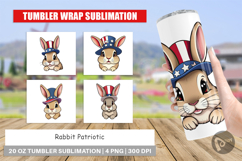 Tumbler Rabbit Patriotic Product Image 1