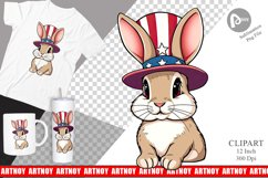 Rabbit Patriotic Clipart Product Image 1