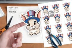 Rabbit Patriotic Sticker Product Image 1
