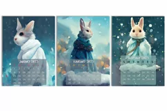 Calendar 2023 Printable | Year of Rabbit 2023 Calendar Product Image 5