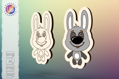 Mini rabbit silhouette laser projects cute spring animal Product Image 1