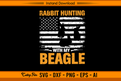 Rabbit Hunting Beagle SVG Funny Dog Lover Design Product Image 1