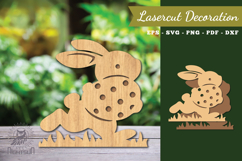 Rabbit Hunting Egg Lasercut Decoration Product Image 1