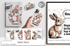 Digital Paper Rabbit Mood Product Image 1