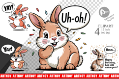 Rabbit Mood Clipart Product Image 1