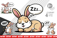 Rabbit Mood Clipart Product Image 1