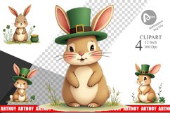 Rabbit St. Patrick Clipart Product Image 1