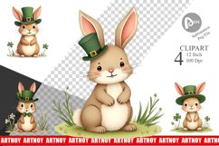 Rabbit St. Patrick Clipart Product Image 1