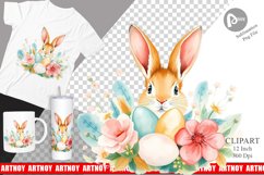 Rabbit Peeking Clipart Product Image 1