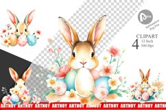 Rabbit Peeking Clipart Product Image 1
