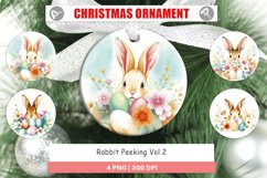 Christmas Ornaments Rabbit Peeking Product Image 1