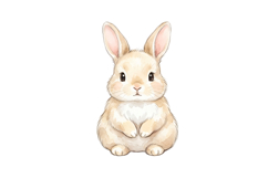 Cute Rabbit Png Design |Forest Png Product Image 1