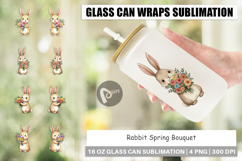 Glass Can Rabbit Spring Bouquet Product Image 1