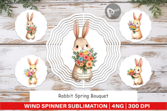 Wind Spinner Rabbit Spring Bouquet Product Image 1