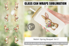 Glass Can Rabbit Spring Bouquet Product Image 1