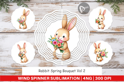 Wind Spinner Rabbit Spring Bouquet Product Image 1
