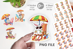 Summer Rabbit Sticker Product Image 1