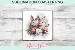 Rabbits Sublimation Square Coaster Product Image 1