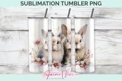 Rabbits Sublimation Tumbler PNG Product Image 1