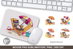Mouse Pad Summer Raccoon Product Image 1