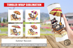 Tumbler Summer Raccoon Product Image 1