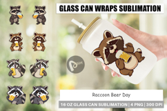 Glass Can Raccoon Beer Day Product Image 1