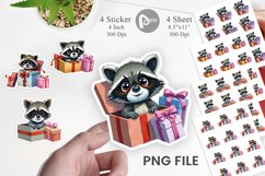 Raccoon Sticker Gift Product Image 1