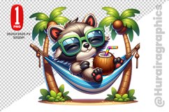 Cute Raccon Clipart - PNG File Product Image 1