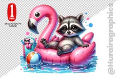 Cute Raccon Clipart - PNG File Product Image 1
